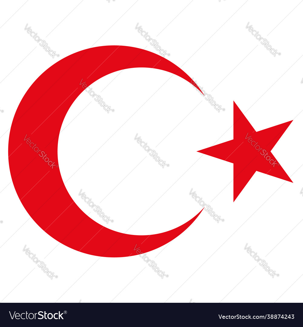 Coat arms republic turkey is a country Royalty Free Vector