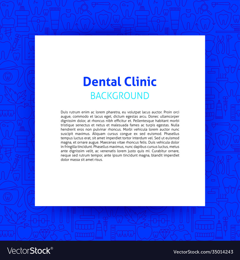 Dental clinic paper template Royalty Free Vector Image