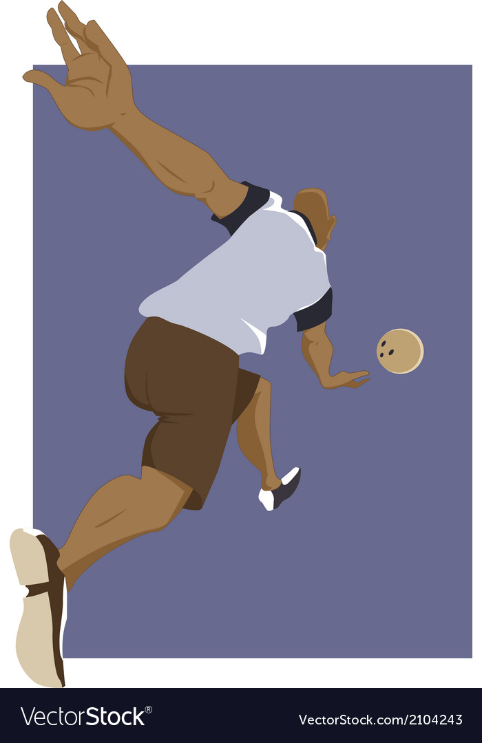 Man playing bowling Royalty Free Vector Image - VectorStock