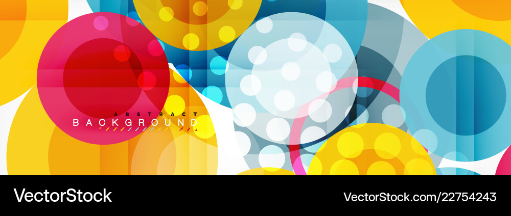 Overlapping circles design background Royalty Free Vector
