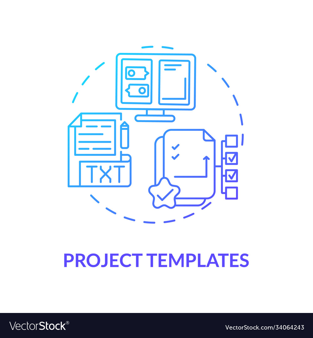 Projektvorlagen Konzeptsymbol