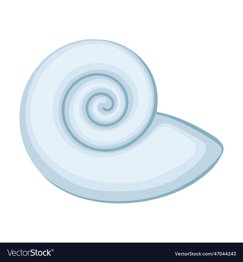 Sea underwater snail shell Royalty Free Vector Image