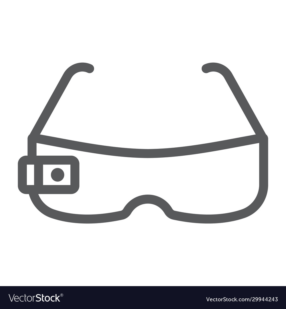 Intelligente Brille Linie Icon-Technologie und Gerät