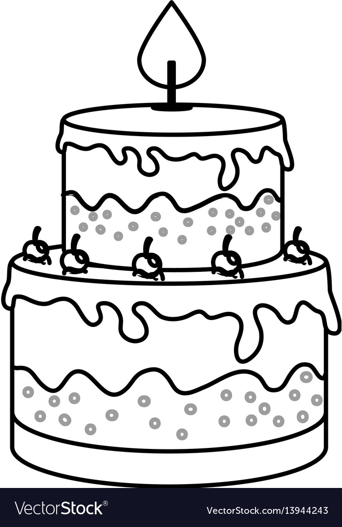 Sweet cake delicious icon