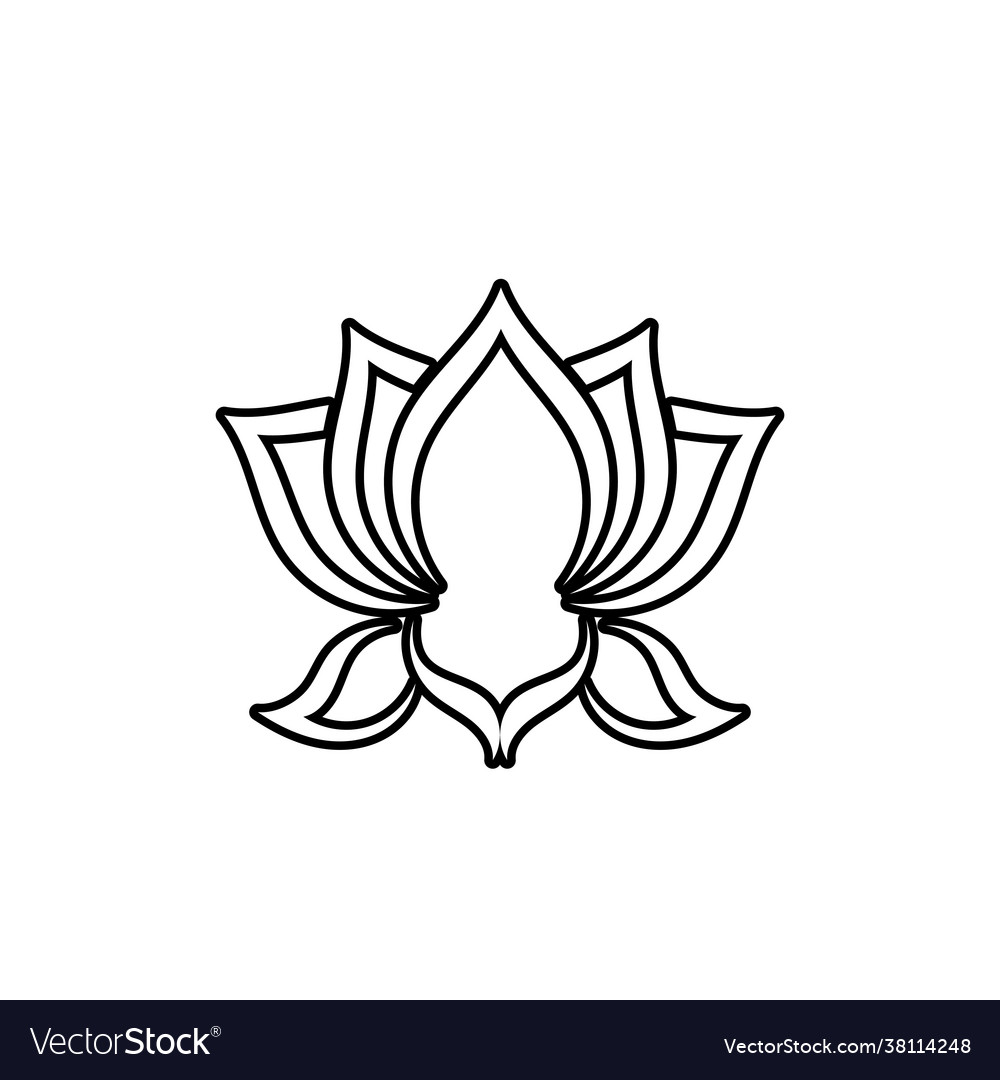 Beauty Lotus Icon Royalty Free Vector Image - Vectorstock