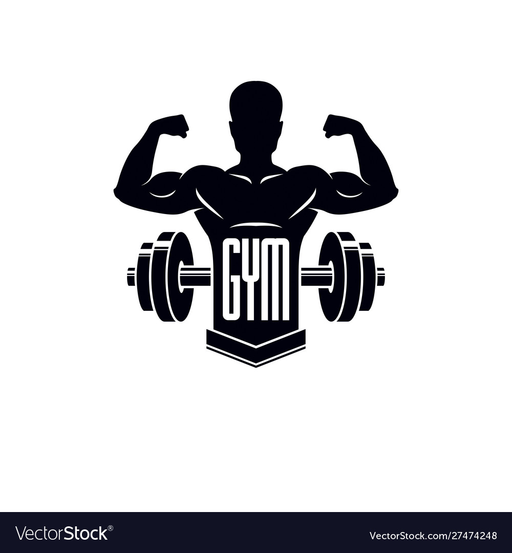 Bodybuilding and fitness sport logo templates Vector Image