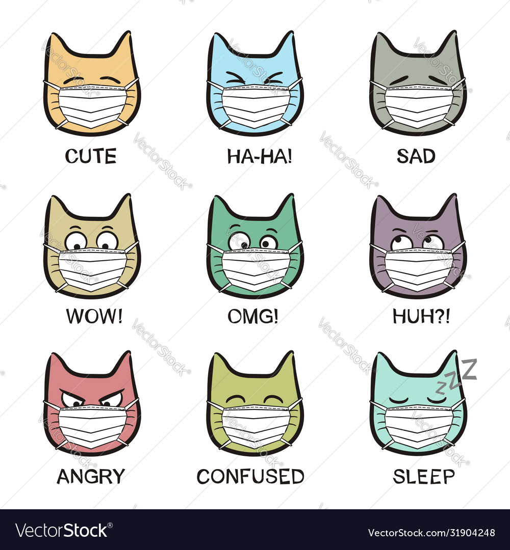 Cat Emoji Stock Vector Illustration and Royalty Free Cat Emoji Clipart