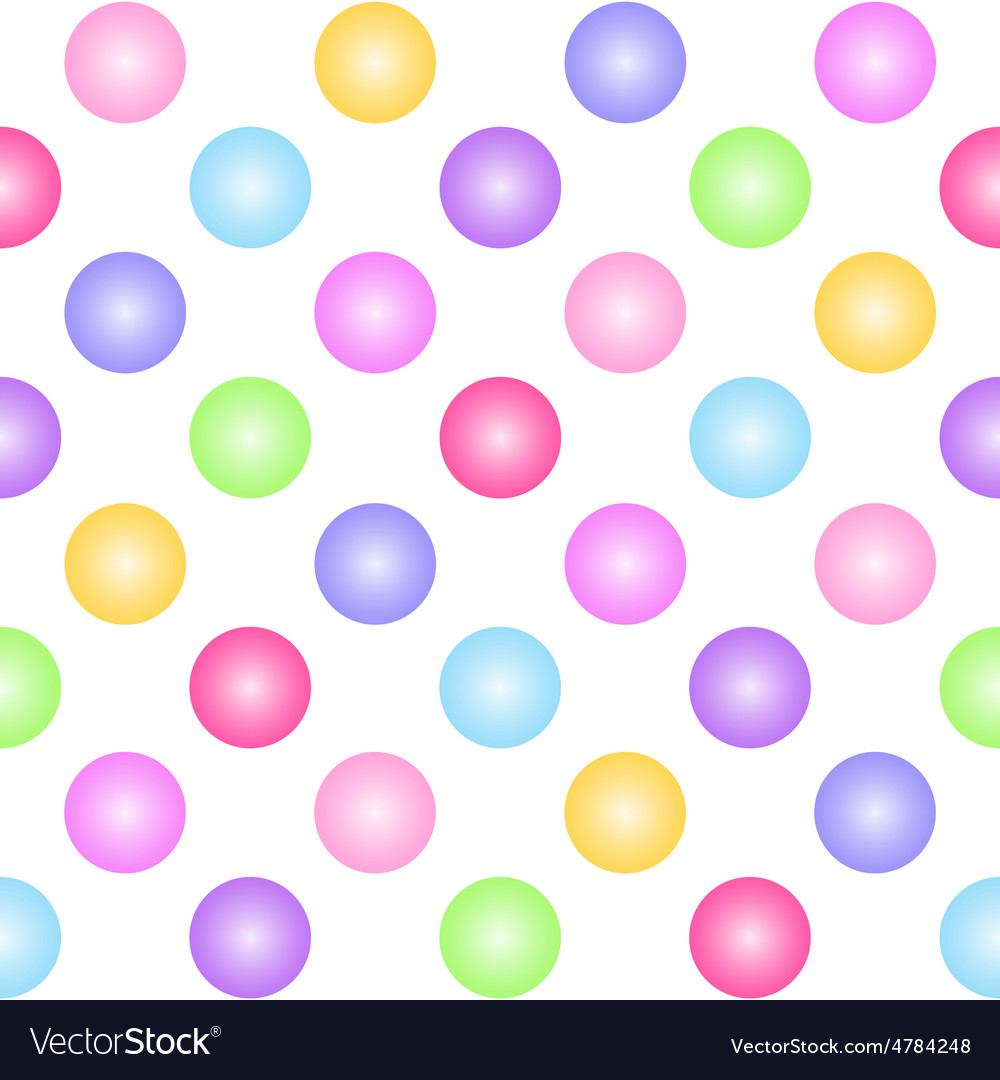 Geometric seamless pattern with colorful circles