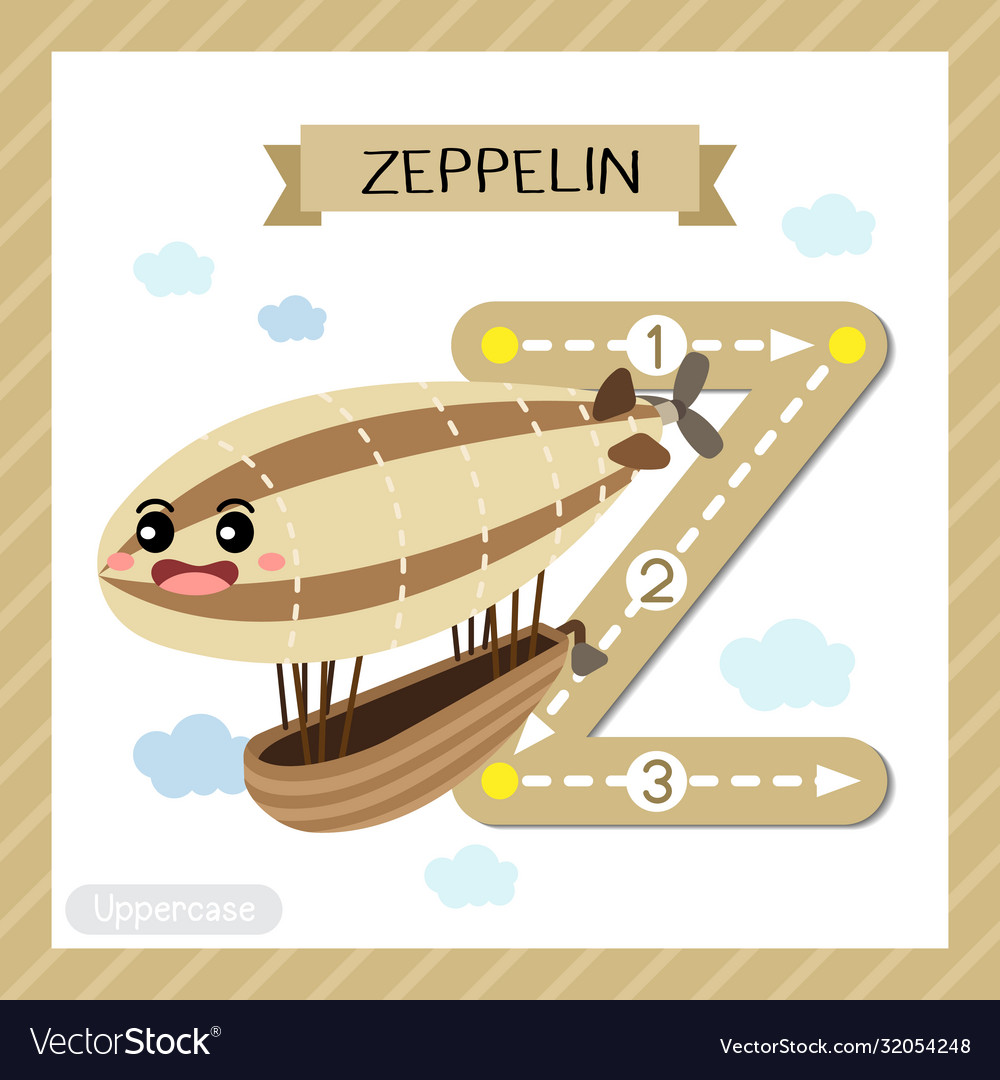 Letter z uppercase tracing zeppelin