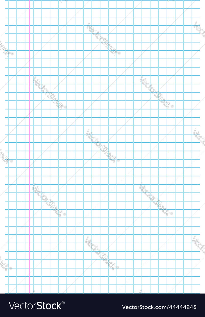 Notebook paper background grid note document Vector Image