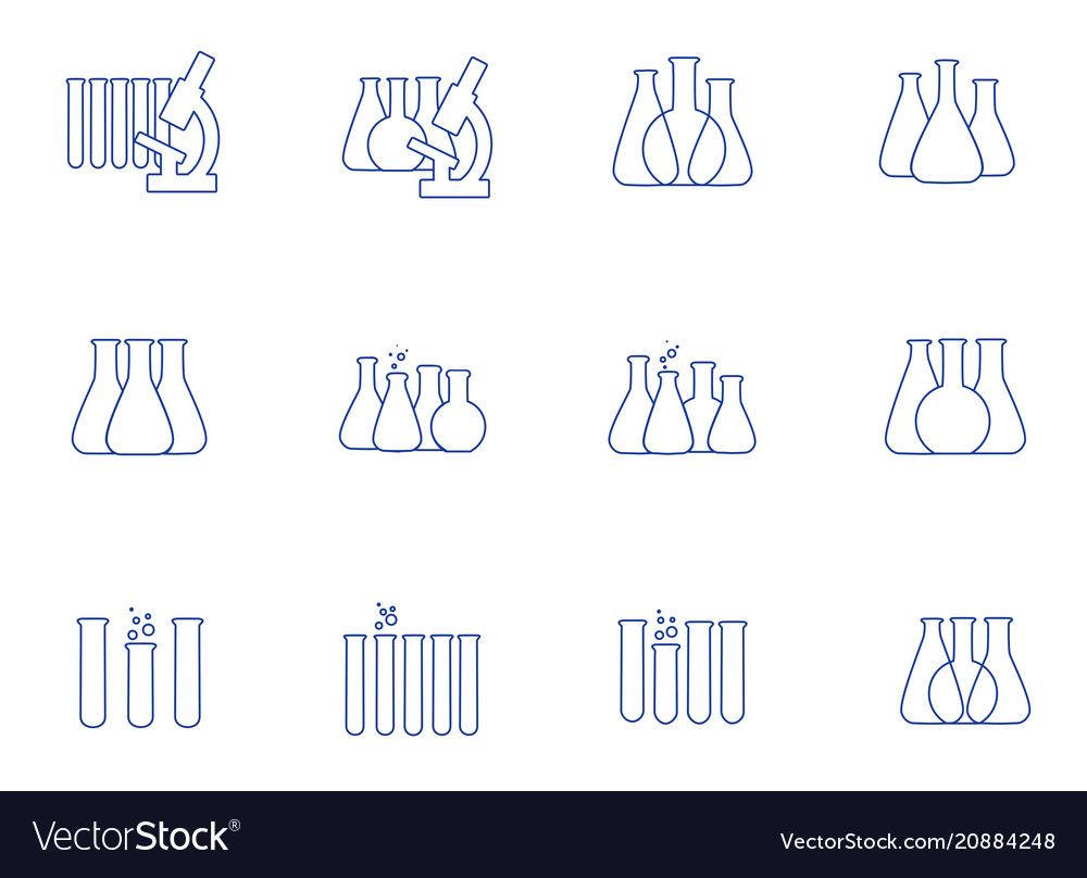 Set von chemischen Labor-Icons