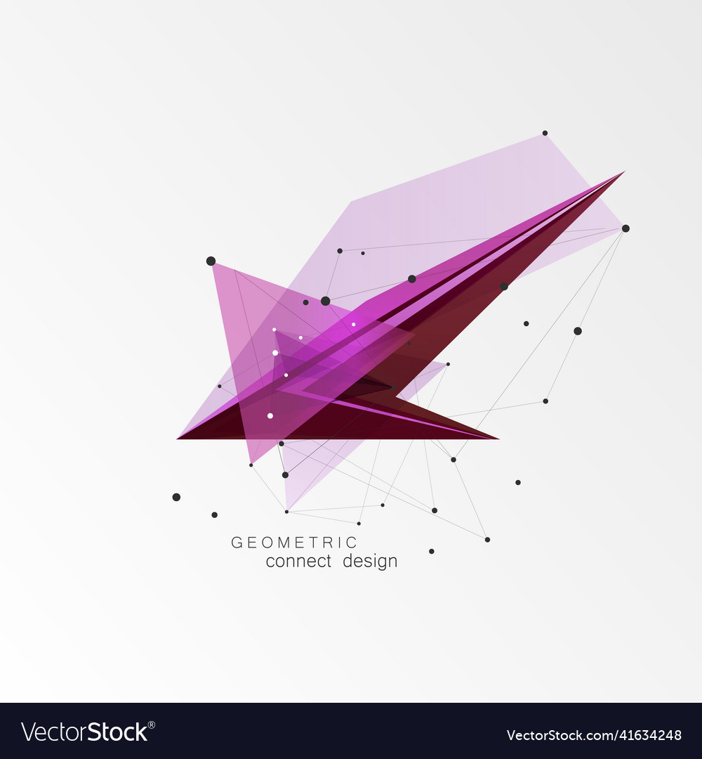 Triangle abstract shape design for presentations Vector Image