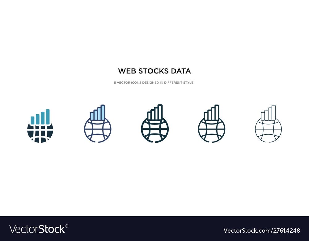 Web stocks data line graphic interface icon