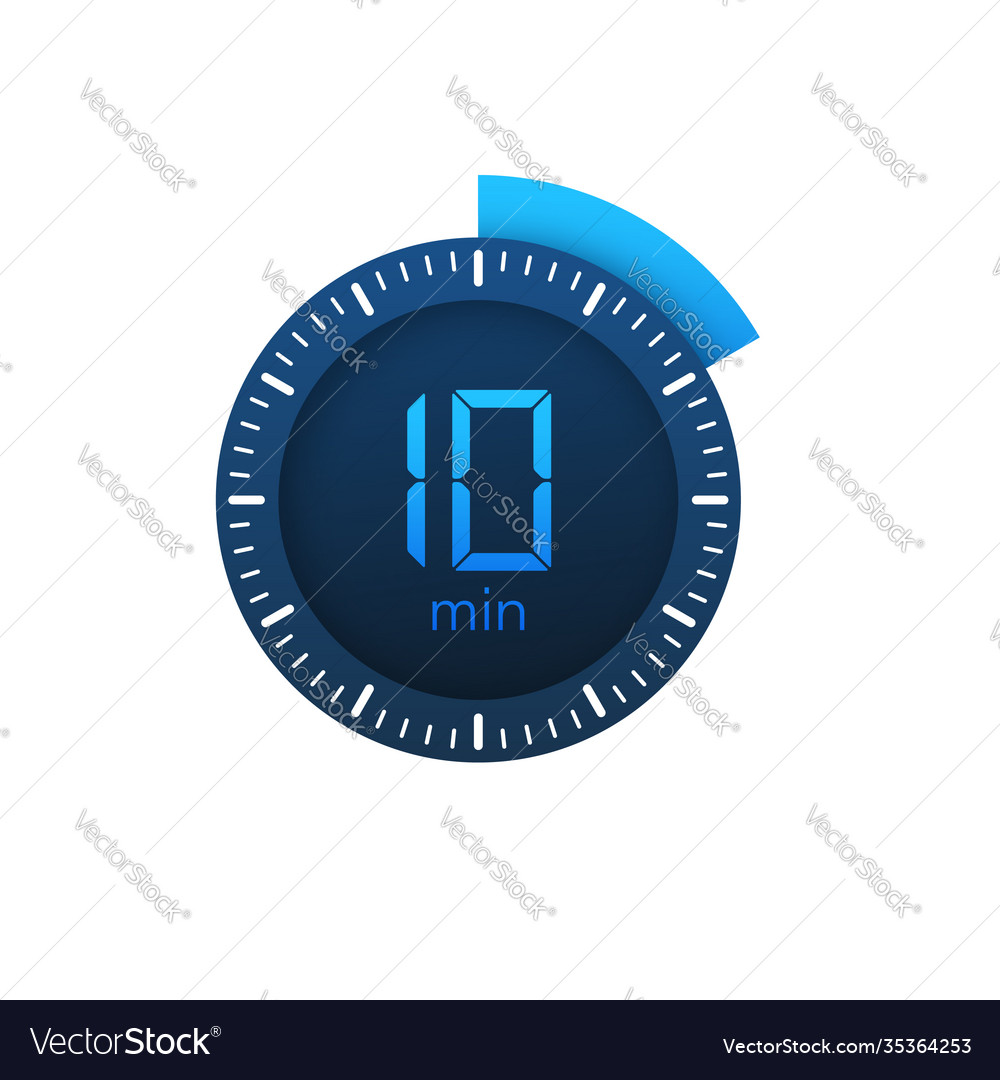 10 Minutes Stopwatch Icon Royalty Free Vector Image 10 Minutes Stopwatch Icon Royalty Free Vector Image