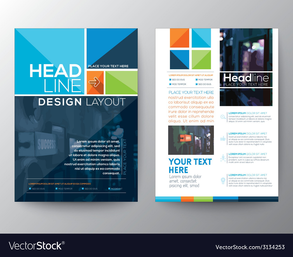 Brochure Flyer Design Layout Template In Size Vector Image