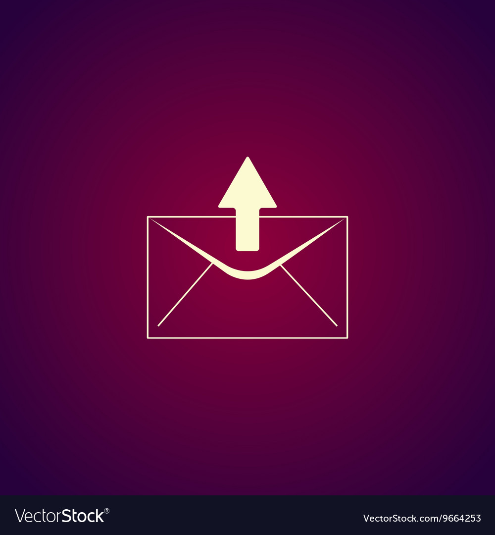 Envelope mail symbol Flat design style Royalty Free Vector