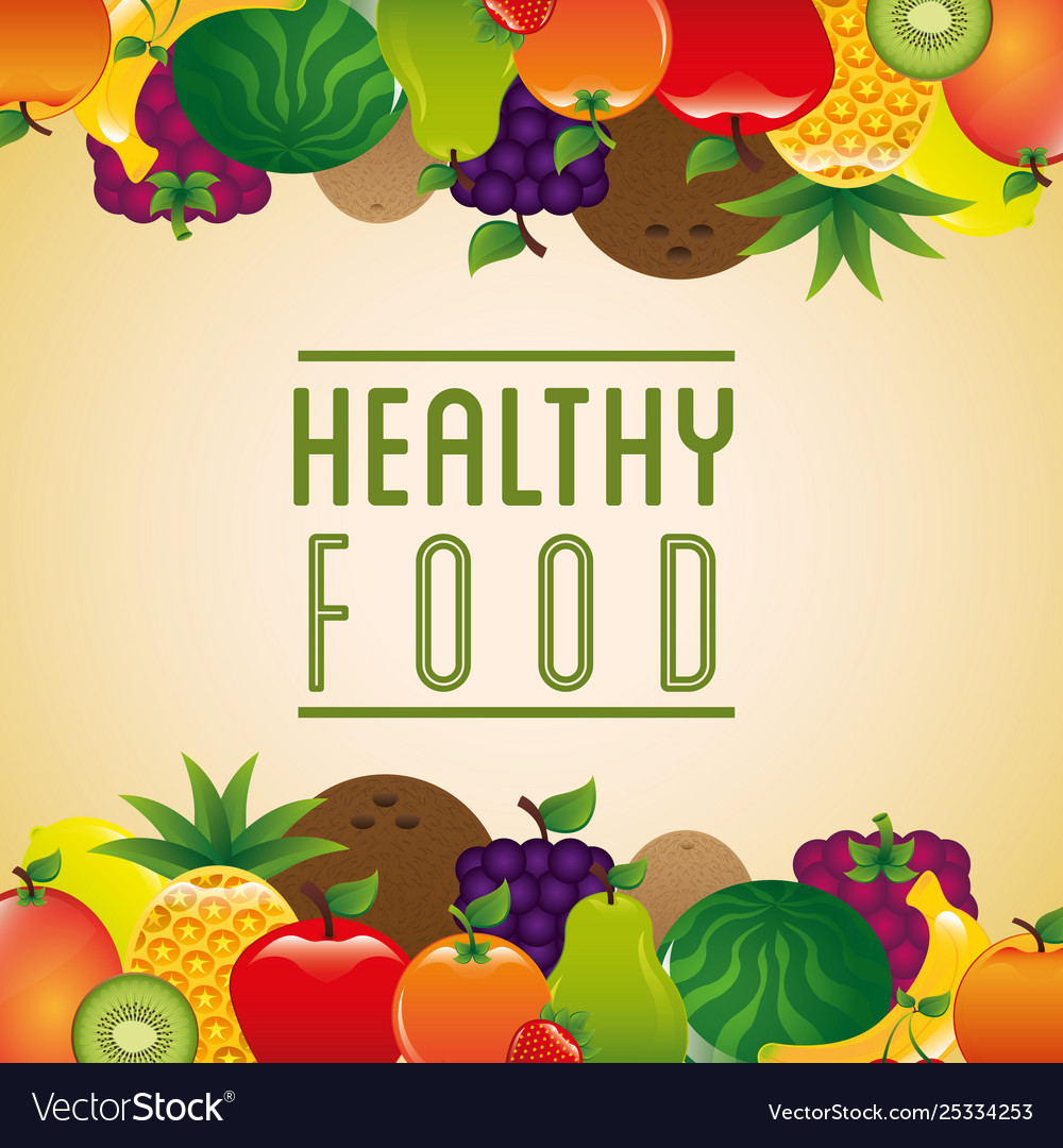 Healthy food design Royalty Free Vector Image - VectorStock