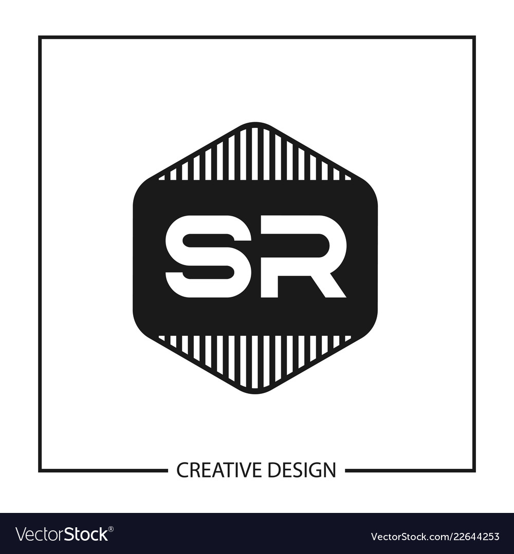 Initial letter sr logo template design