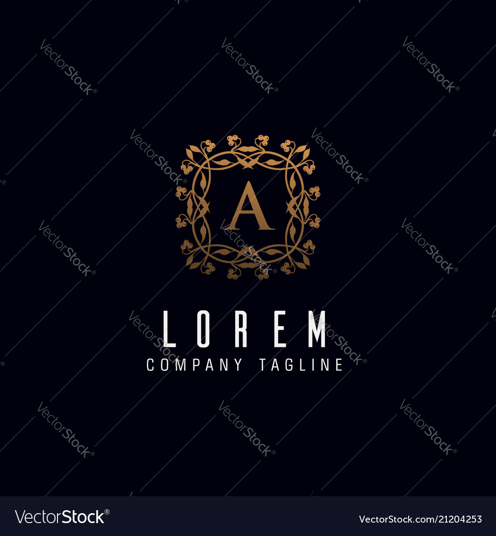 letter a monogram logo design concept template vector image