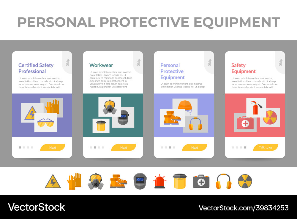 Personal protective equipment online store landing