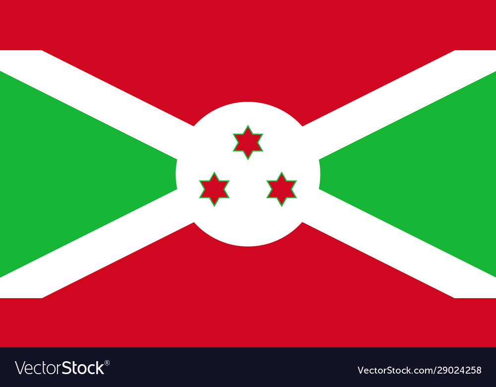 Burundi national flag with official colors Vector Image