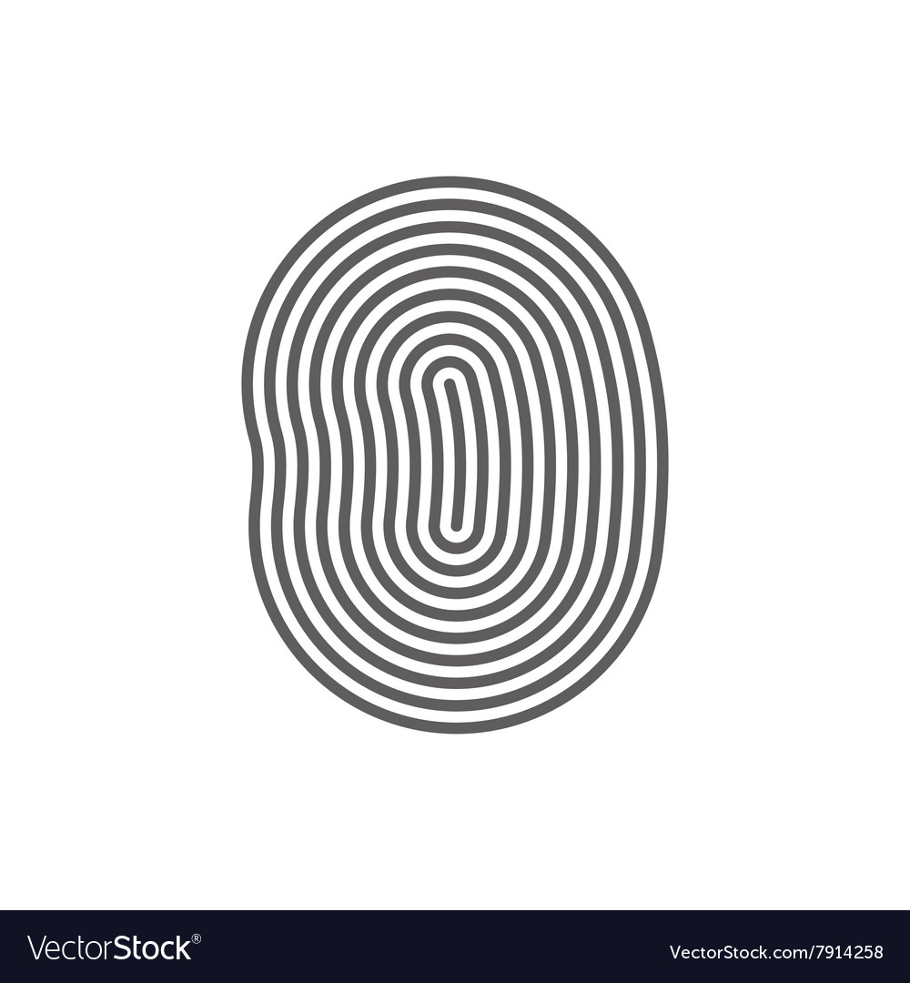 Fingerprint icon image flat app Royalty Free Vector Image