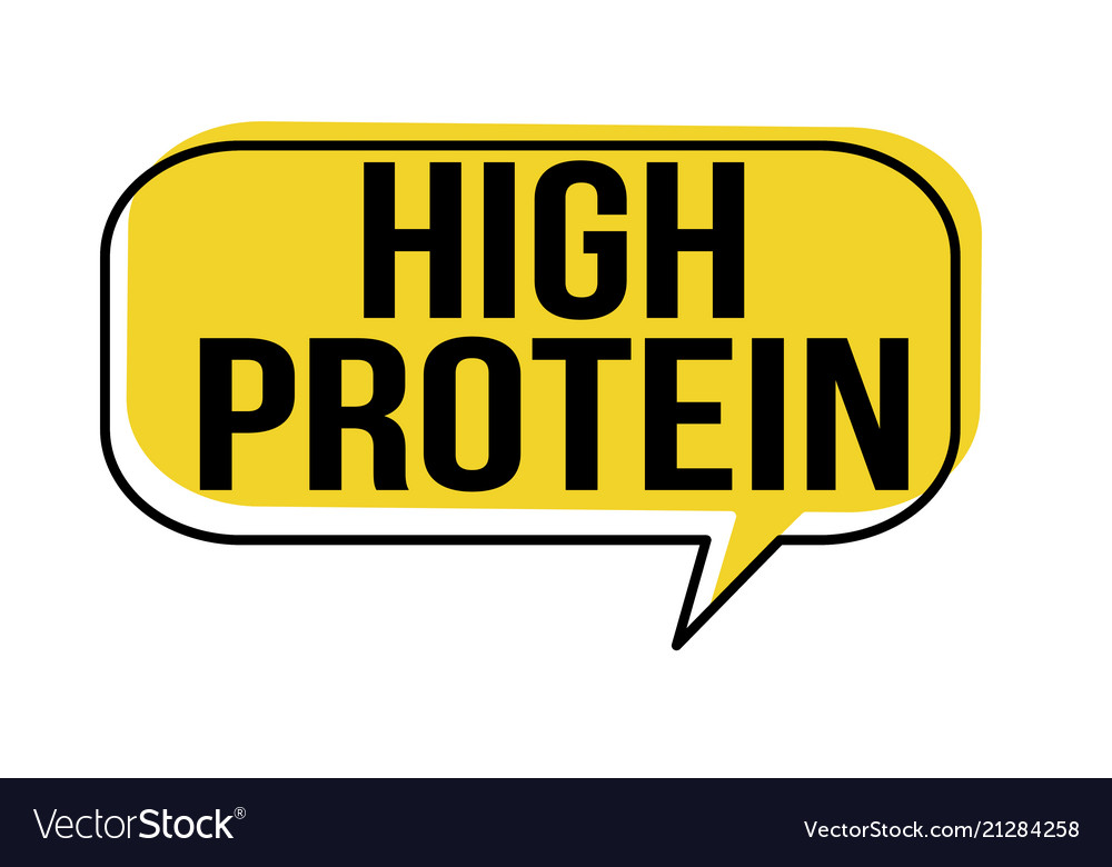 High protein speech bubble