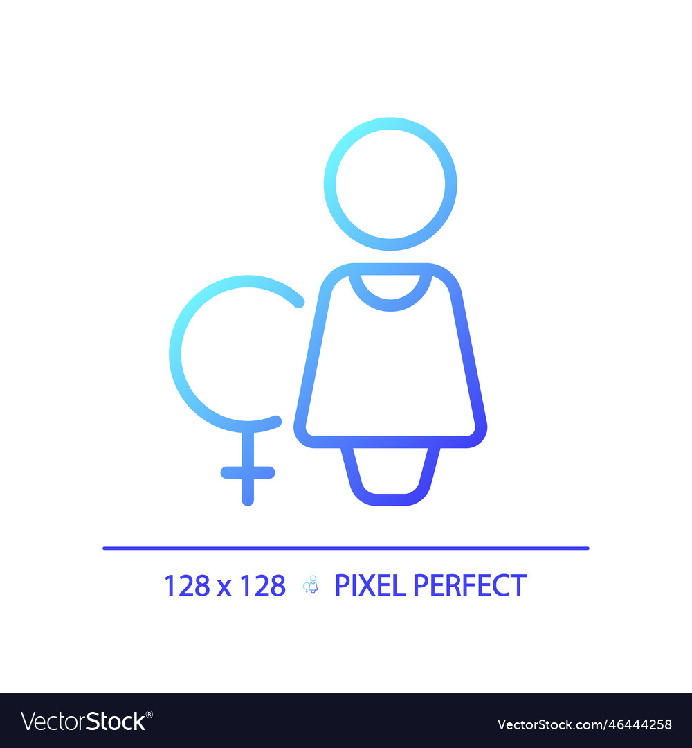 Toilet for women pixel perfect gradient linear