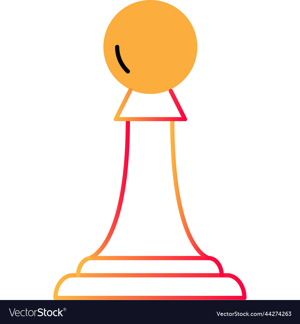 Isolated pawn chess piece icon Royalty Free Vector Image