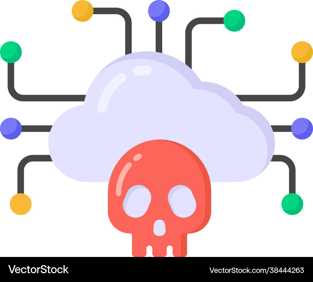 Cloud malware Royalty Free Vector Image - VectorStock