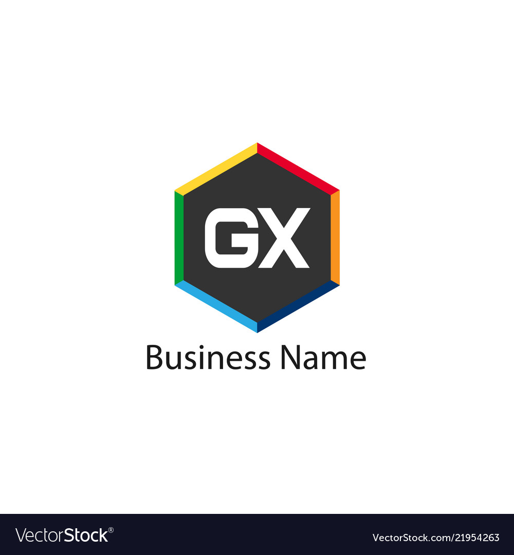 Initial letter gx logo template design