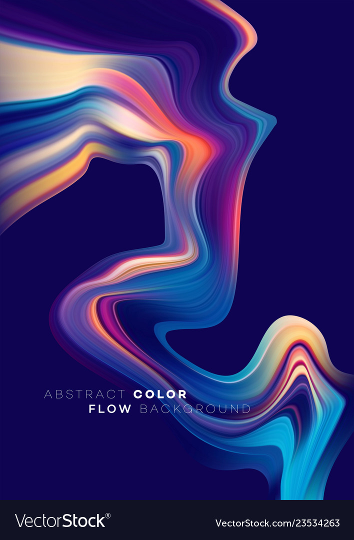 Modern colorful flow poster wave liquid shape vector image Modern colorful flow poster wave liquid shape