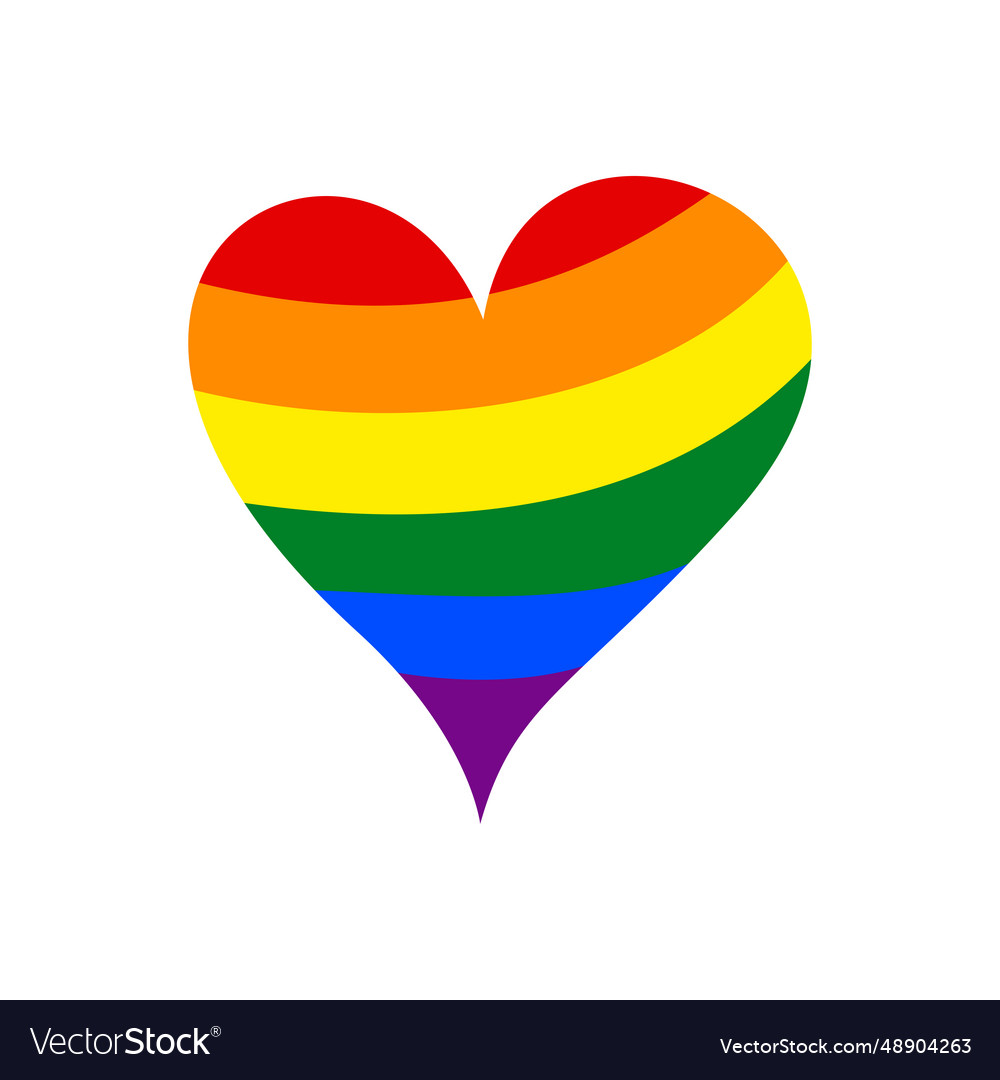 Rainbow heart abstract Royalty Free Vector Image