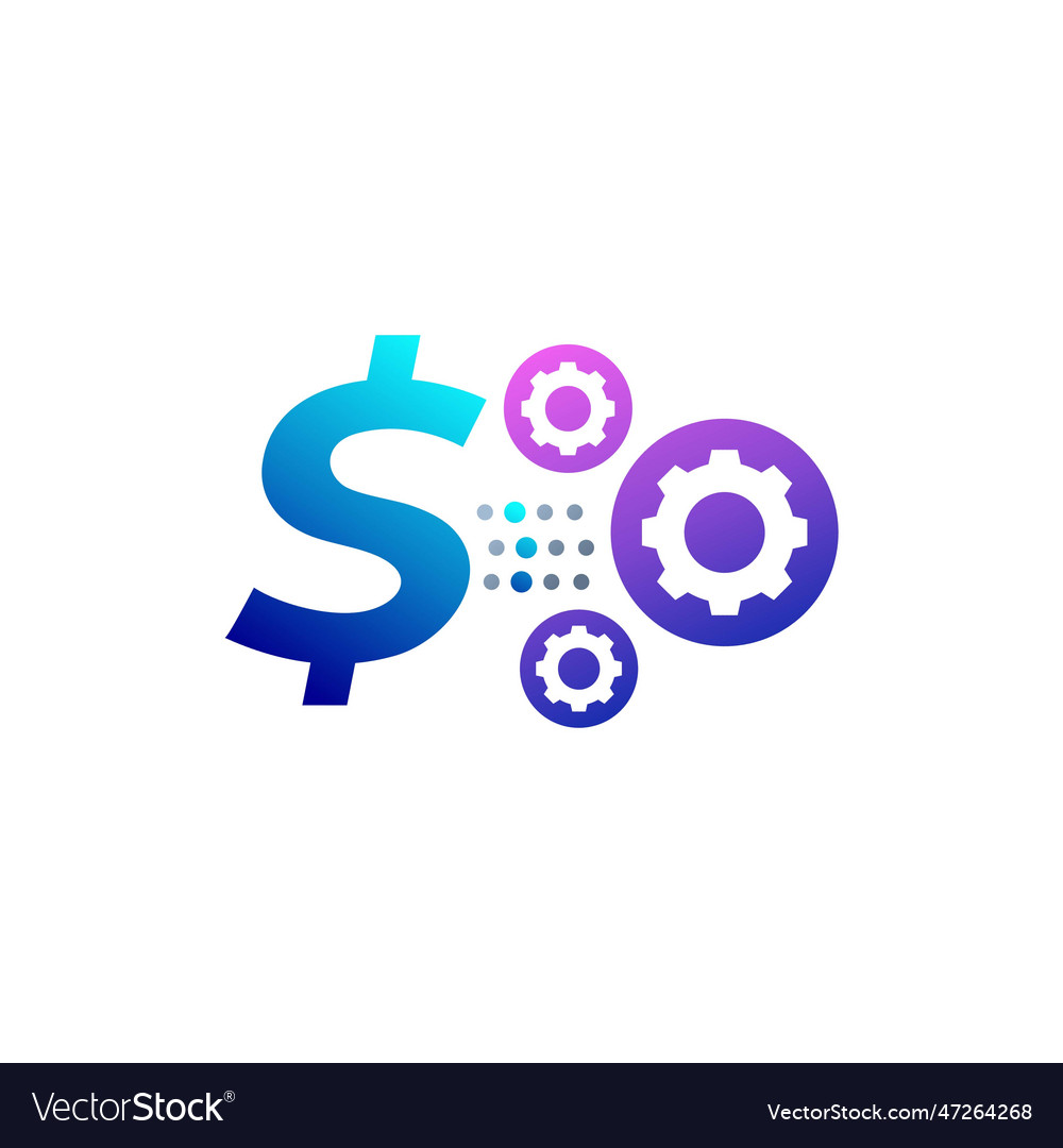 Cost optimization logo Royalty Free Vector Image