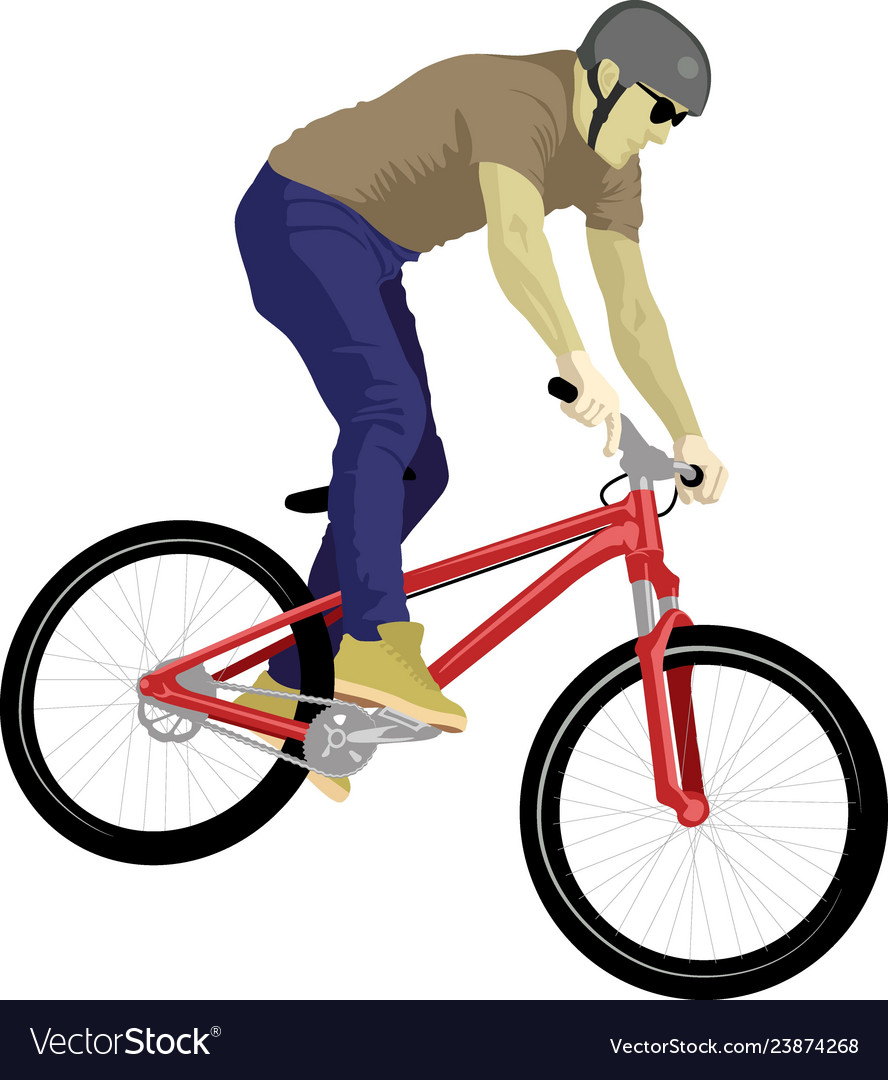Cyclist Royalty Free Vector Image - VectorStock