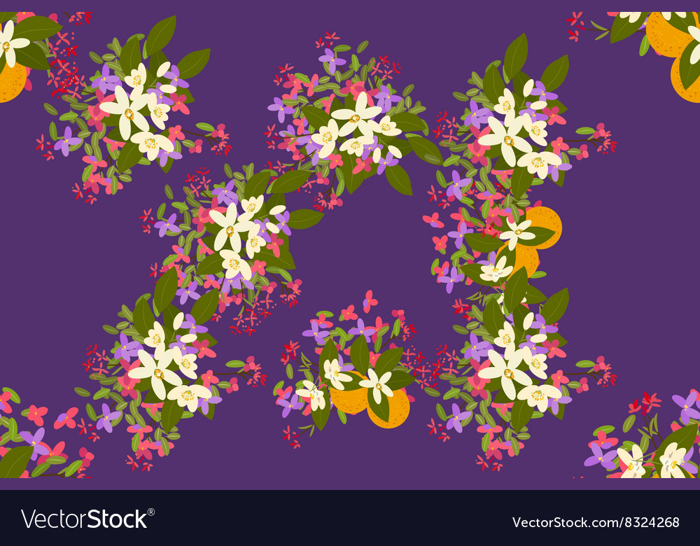 Floral arabis orange background