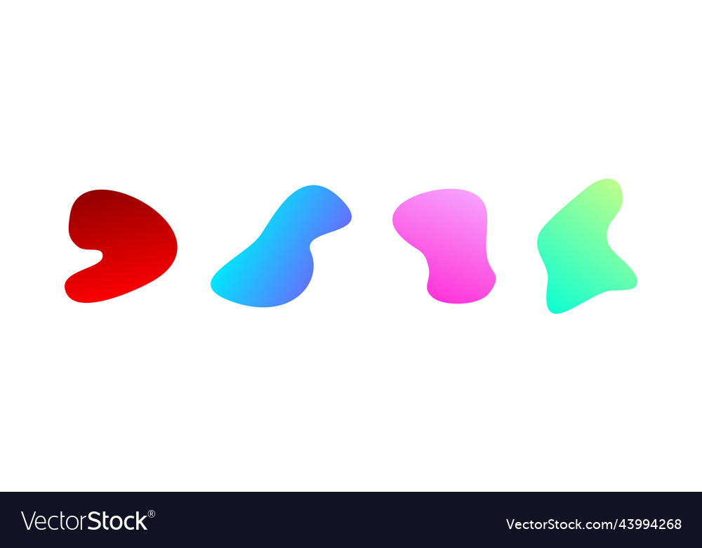 Gradient liquid blob shapes