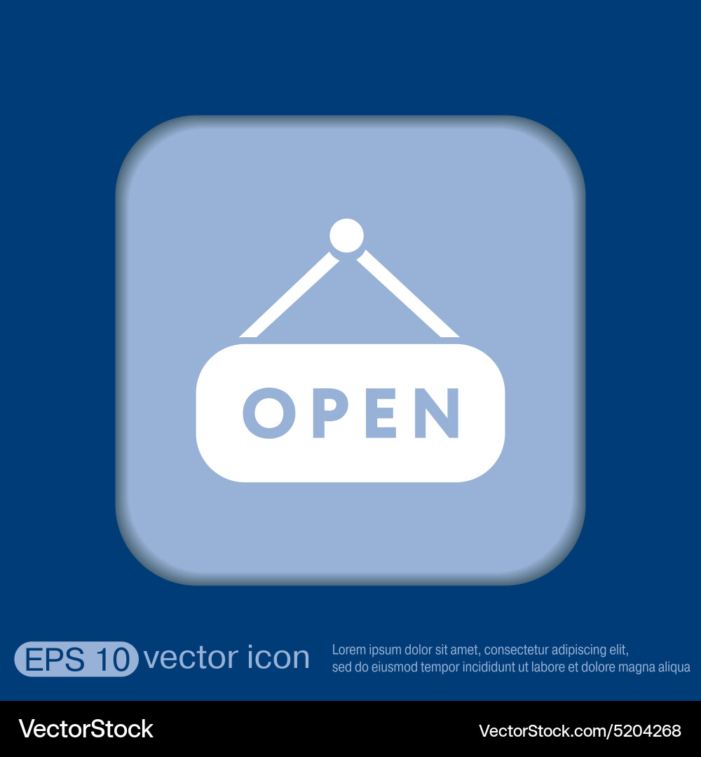 Open label sign Royalty Free Vector Image - VectorStock