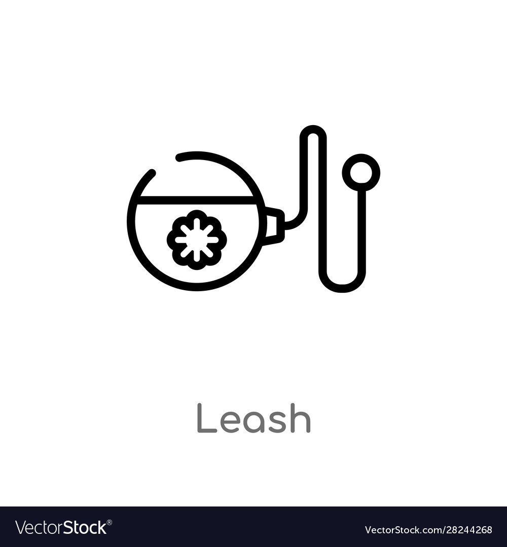 Outline leash icon isolated black simple line