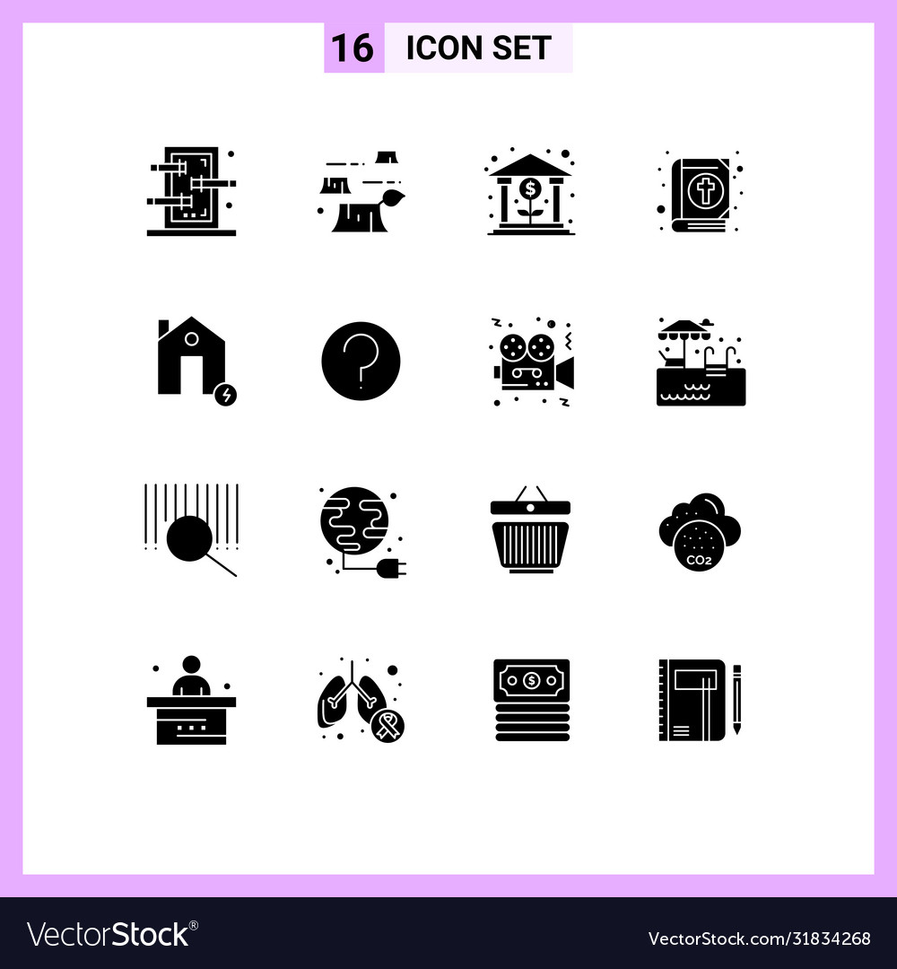 User interface pack 16 basic solid glyphs