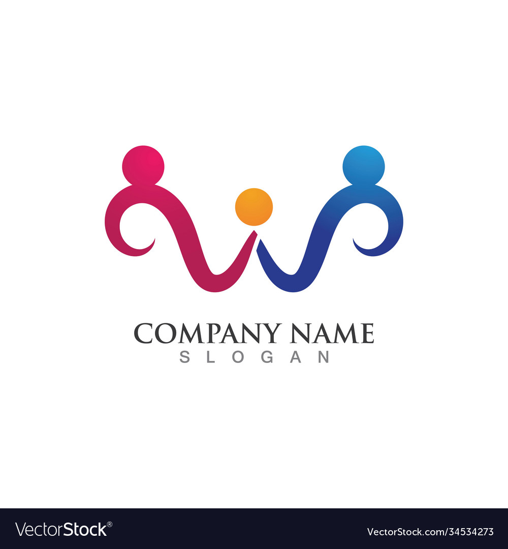 Adoption and community care logo template Vector Image