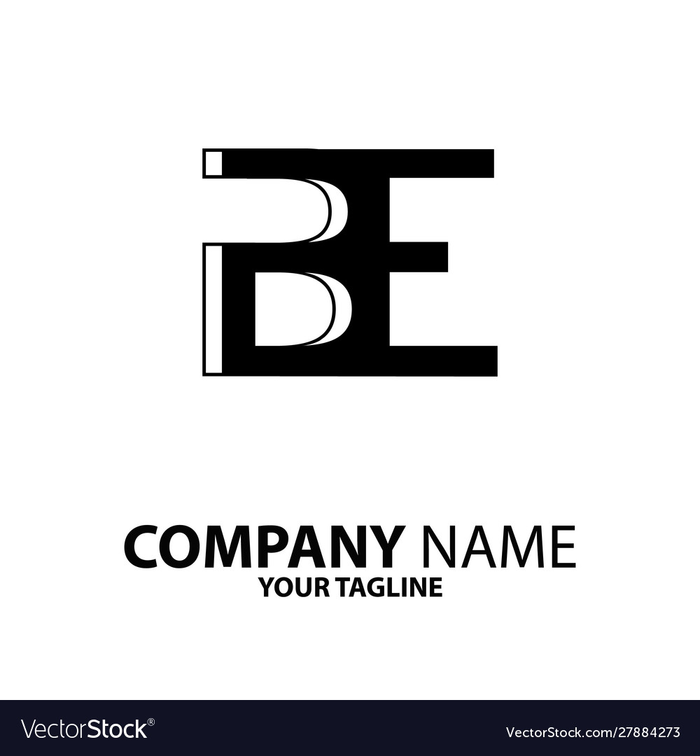 B and ebe initial buildings logo designs Vector Image