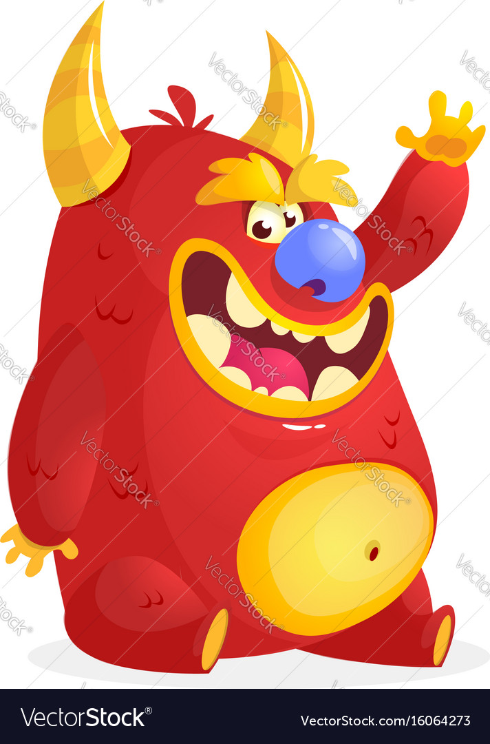 Cartoon red monster