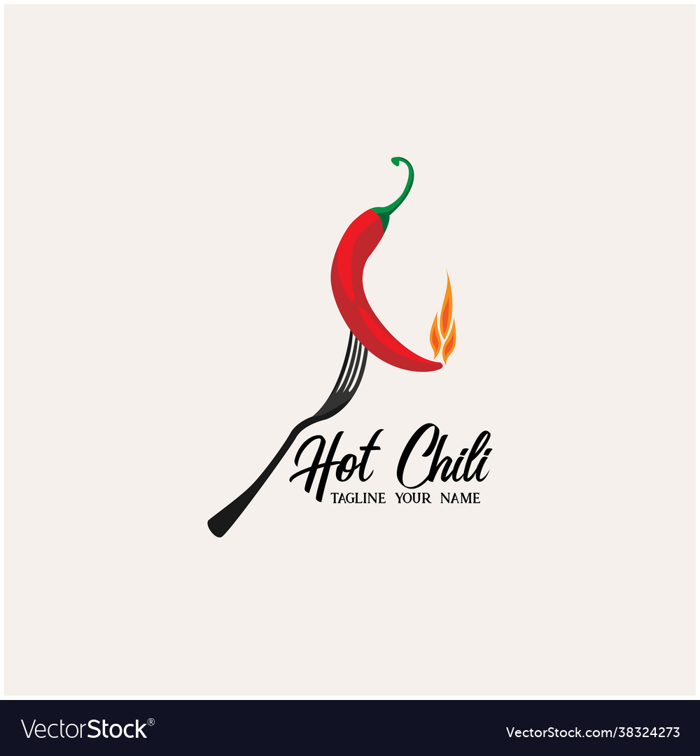 Chili design logo Royalty Free Vector Image - VectorStock