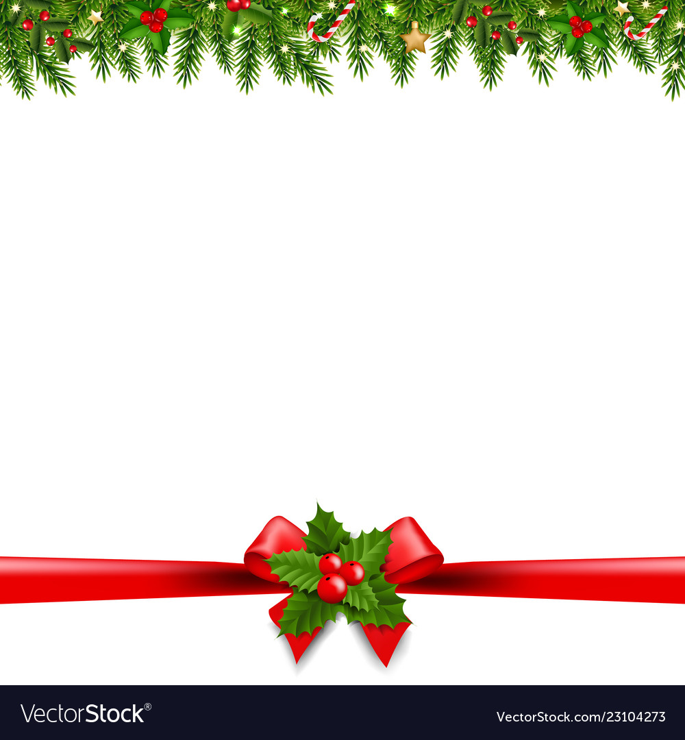 Download Christmas borders transparent background Vector Image