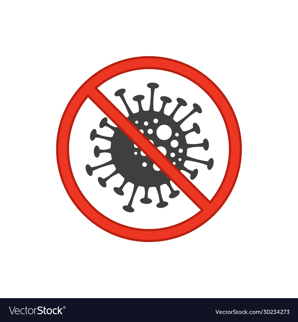 Corona virus stop sign