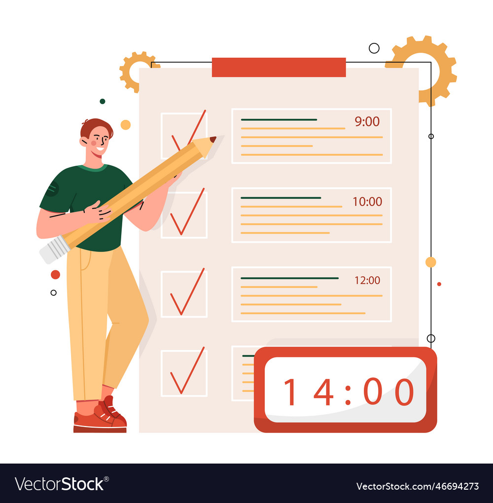 Development time management Royalty Free Vector Image