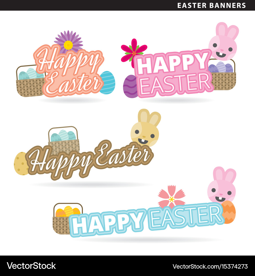 Easter banners Royalty Free Vector Image - VectorStock