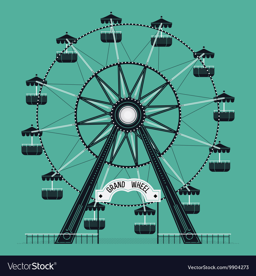 Ferris wheel icon Royalty Free Vector Image - VectorStock