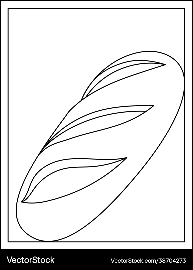 Loaf bread Royalty Free Vector Image - VectorStock